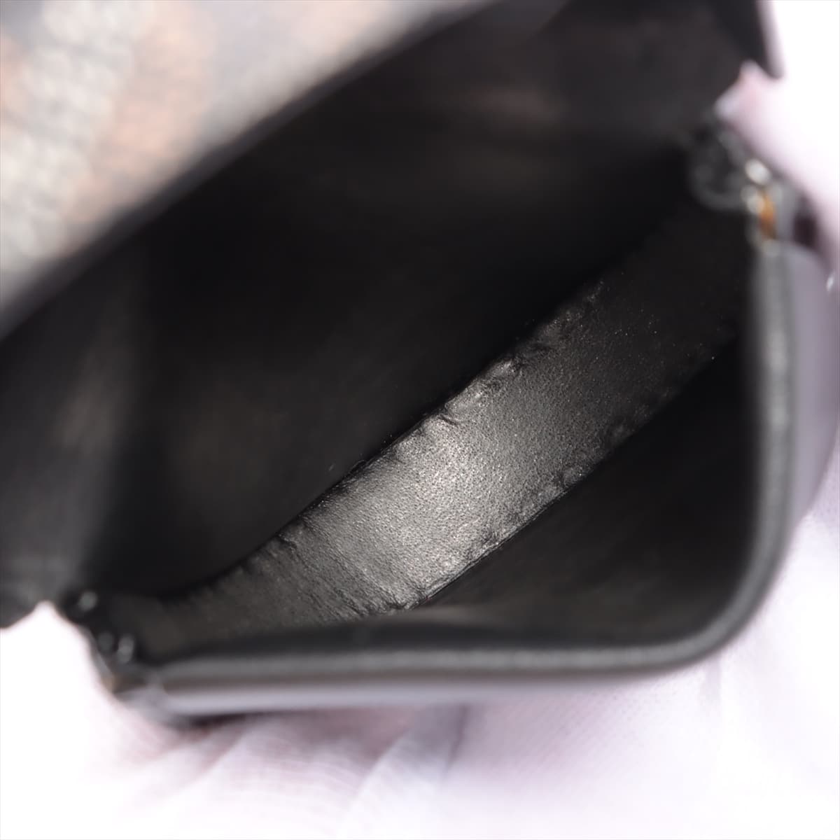 Goyard Herringbone PVC & leather Coin case Black