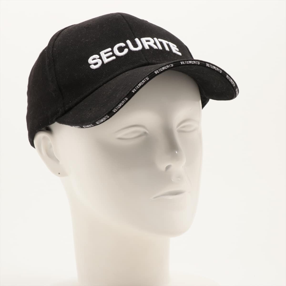 Vetements security logo Cap Cotton Black