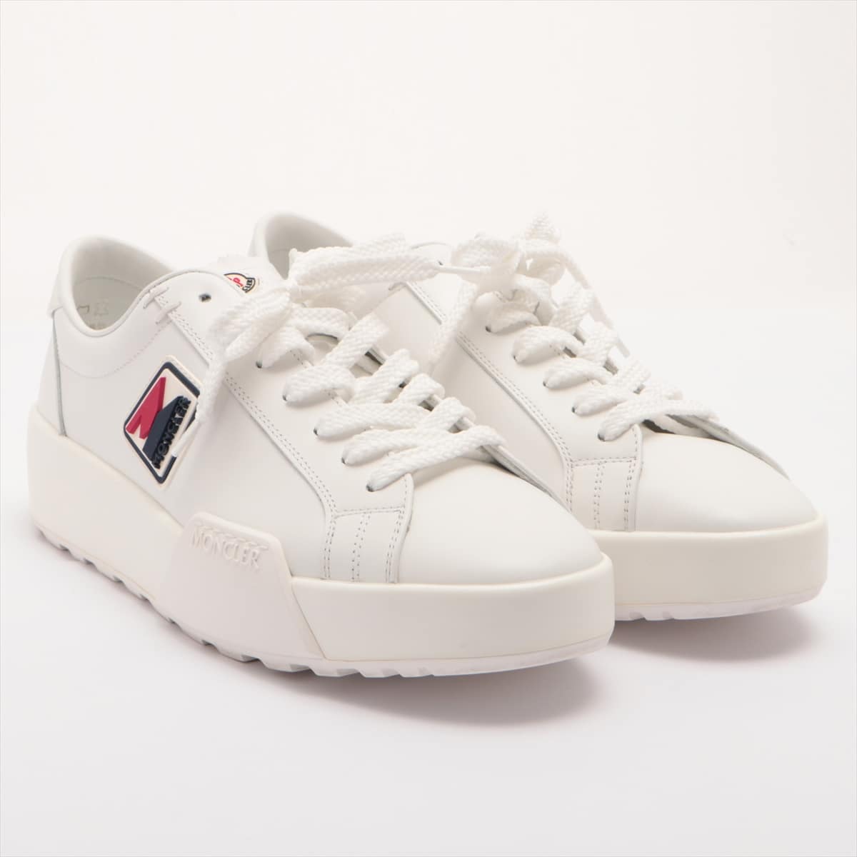 Moncler Leather Sneakers 43 Men's White PROMYX