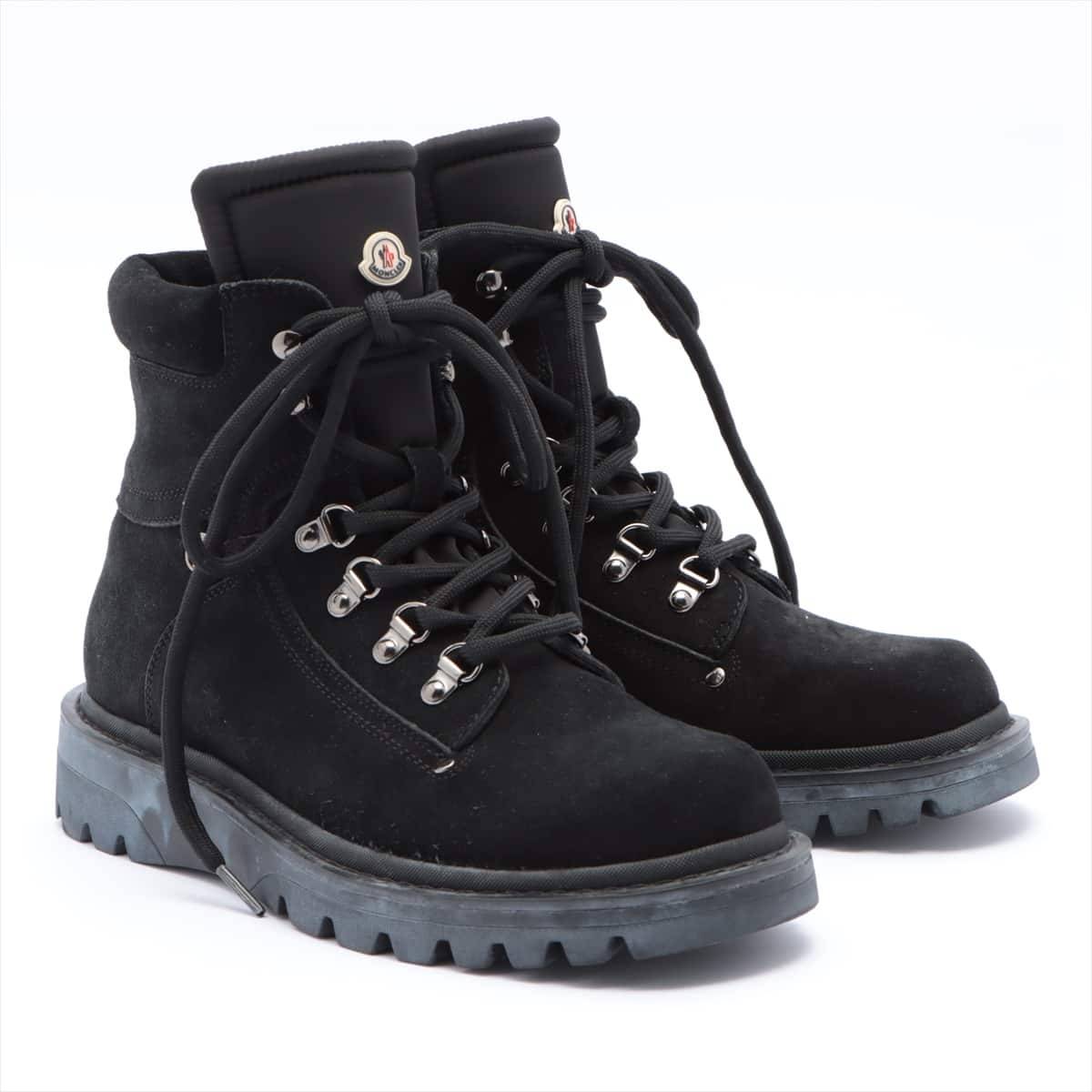 Moncler Leather Short Boots 40 Men's Black treks