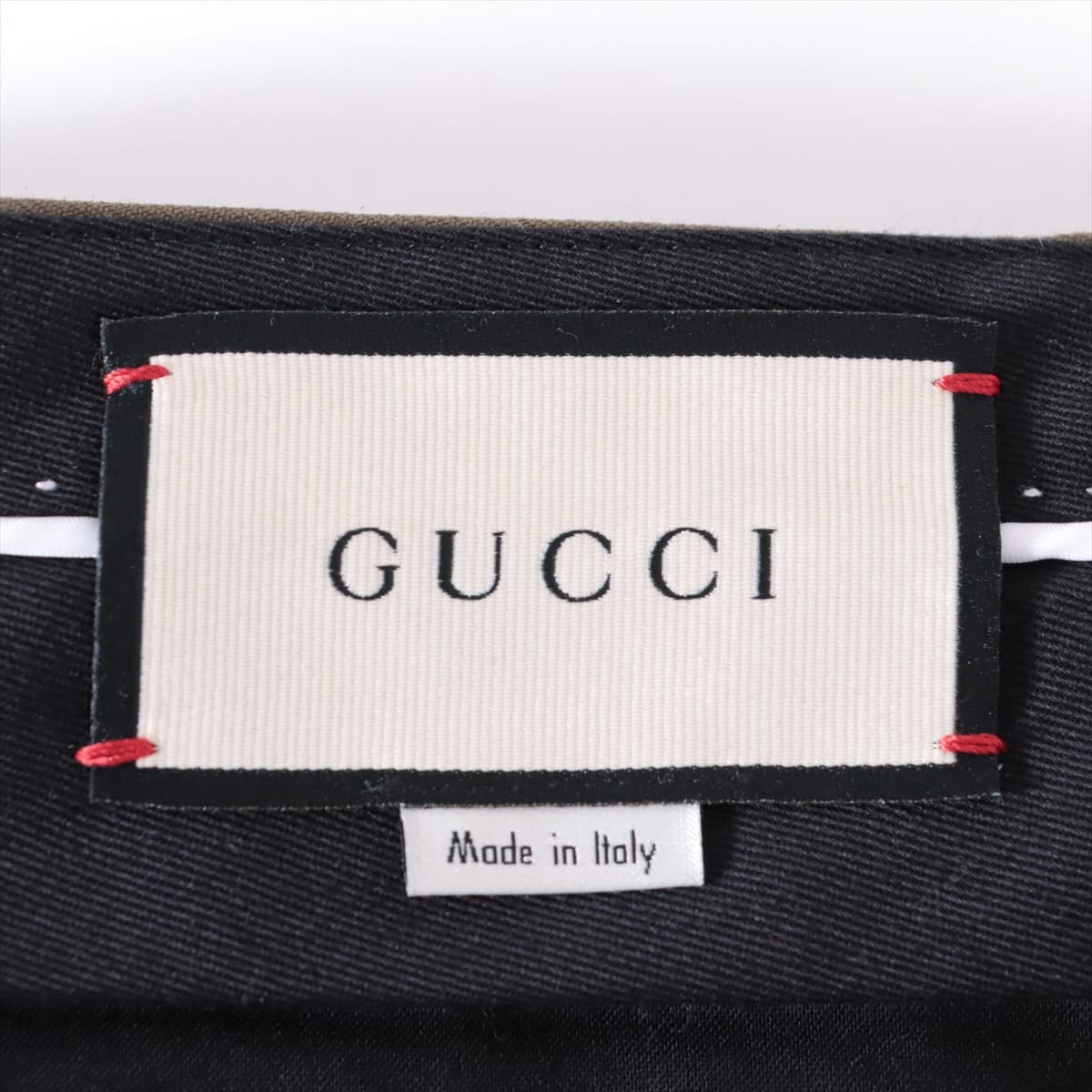 Gucci Wool & polyester Slacks 46 Men's Khaki  623116 logo patch