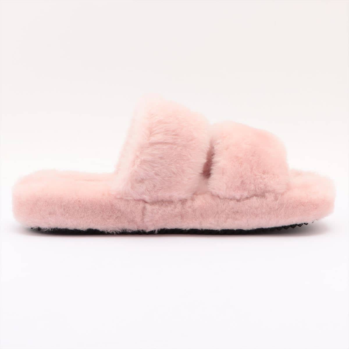CELINE Fur Sandals 39 Unisex Pink