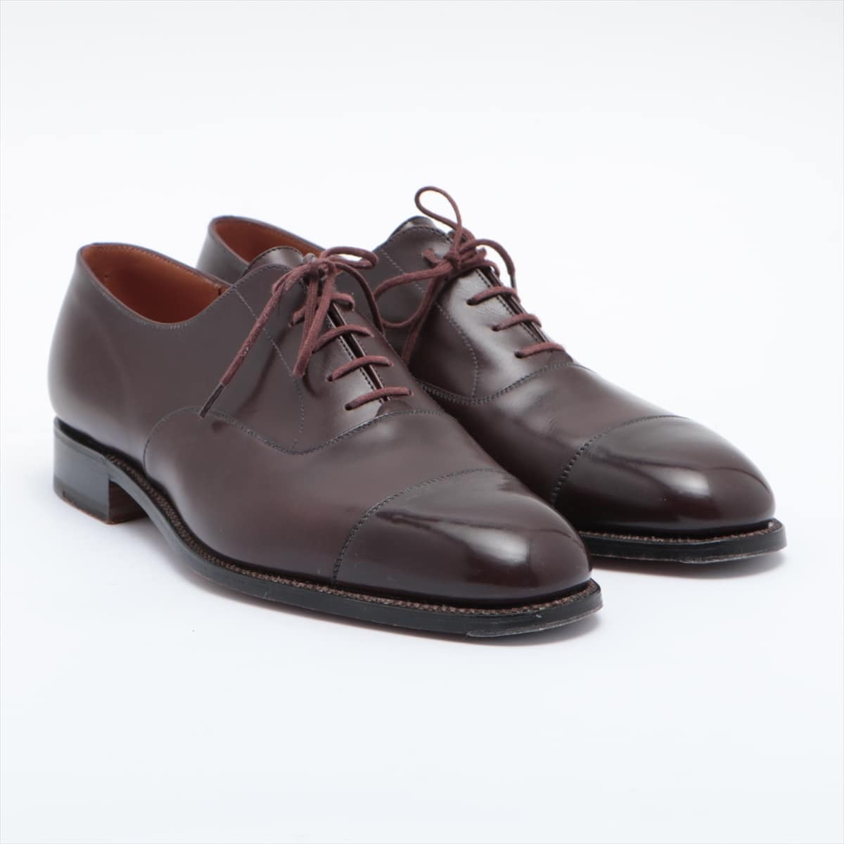 J. M. Weston Leather Leather shoes 8 Men's Brown classic cap toe