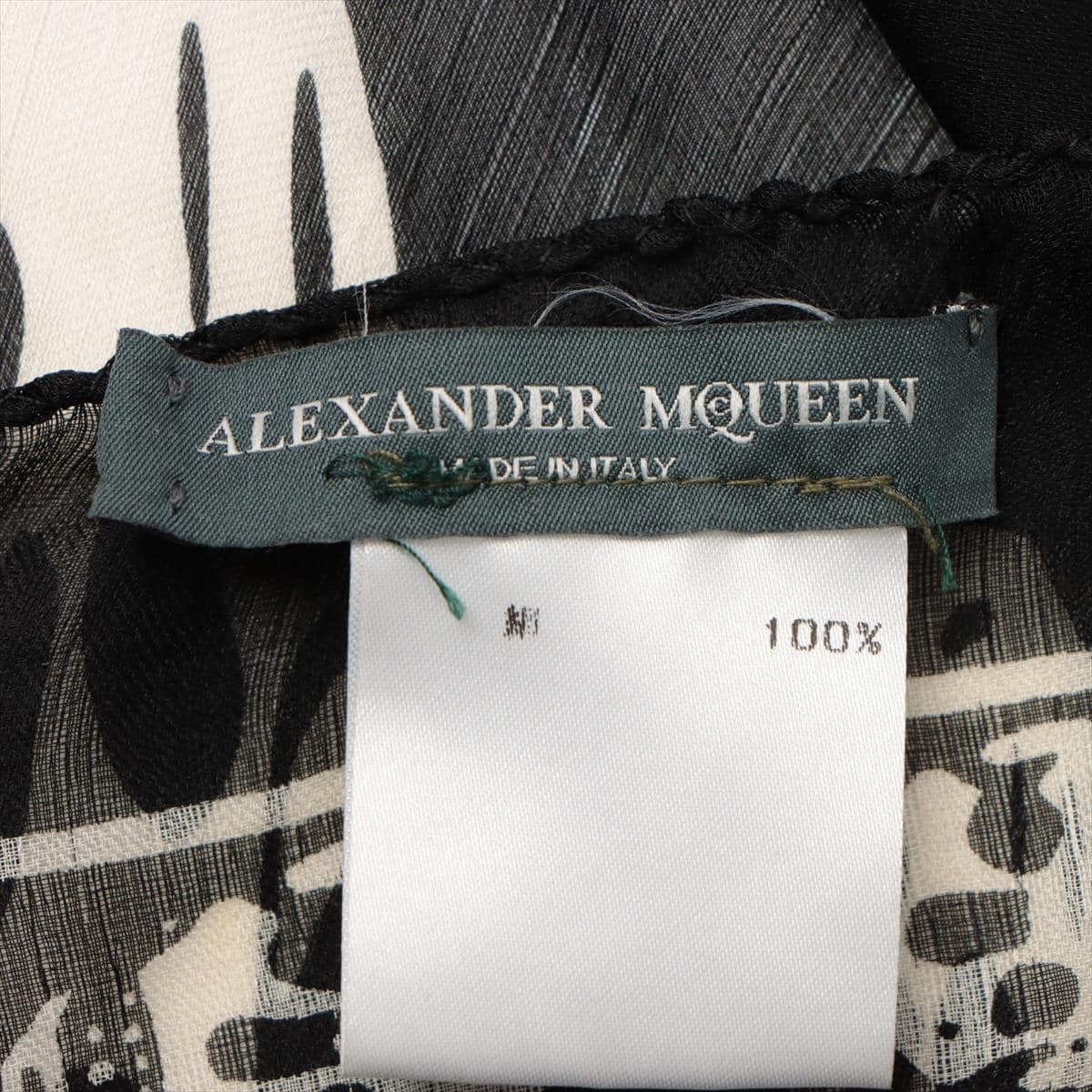 Alexander McQueen Scarf Silk Black