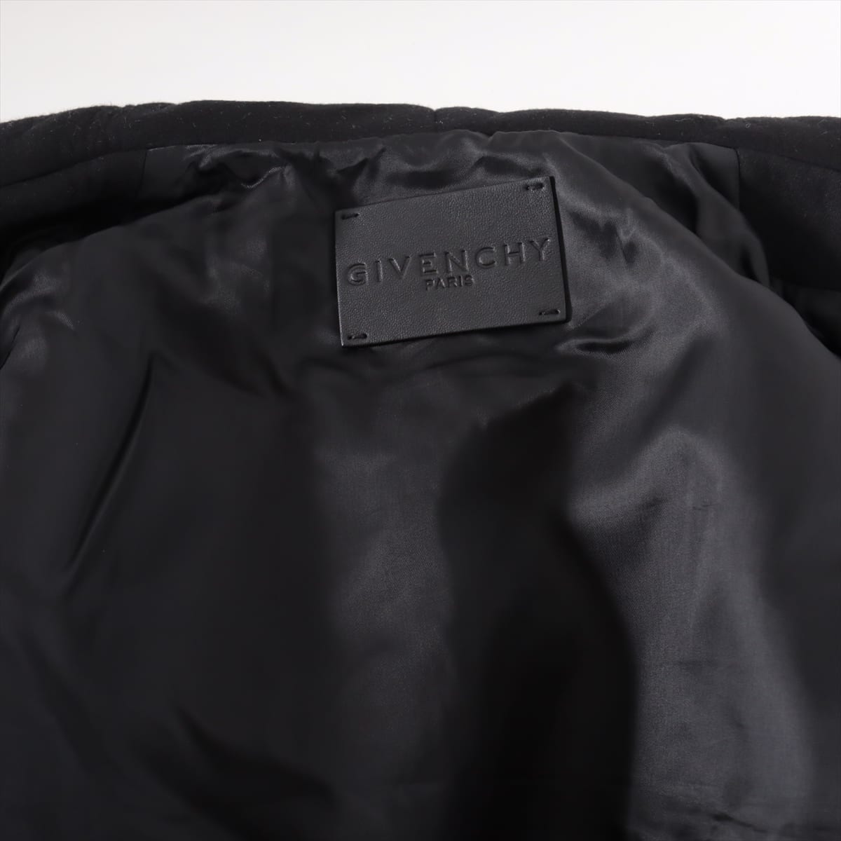 Givenchy 19AW Rayon Leather jacket 46 Men's Black  BM00CB60DH leather switchable hoodie