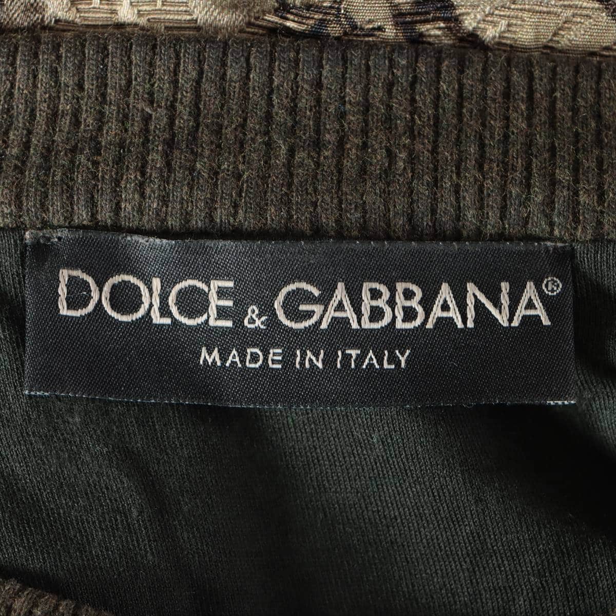 Dolce & Gabbana Cotton & rayon Basic knitted fabric 44 Men's Khaki
