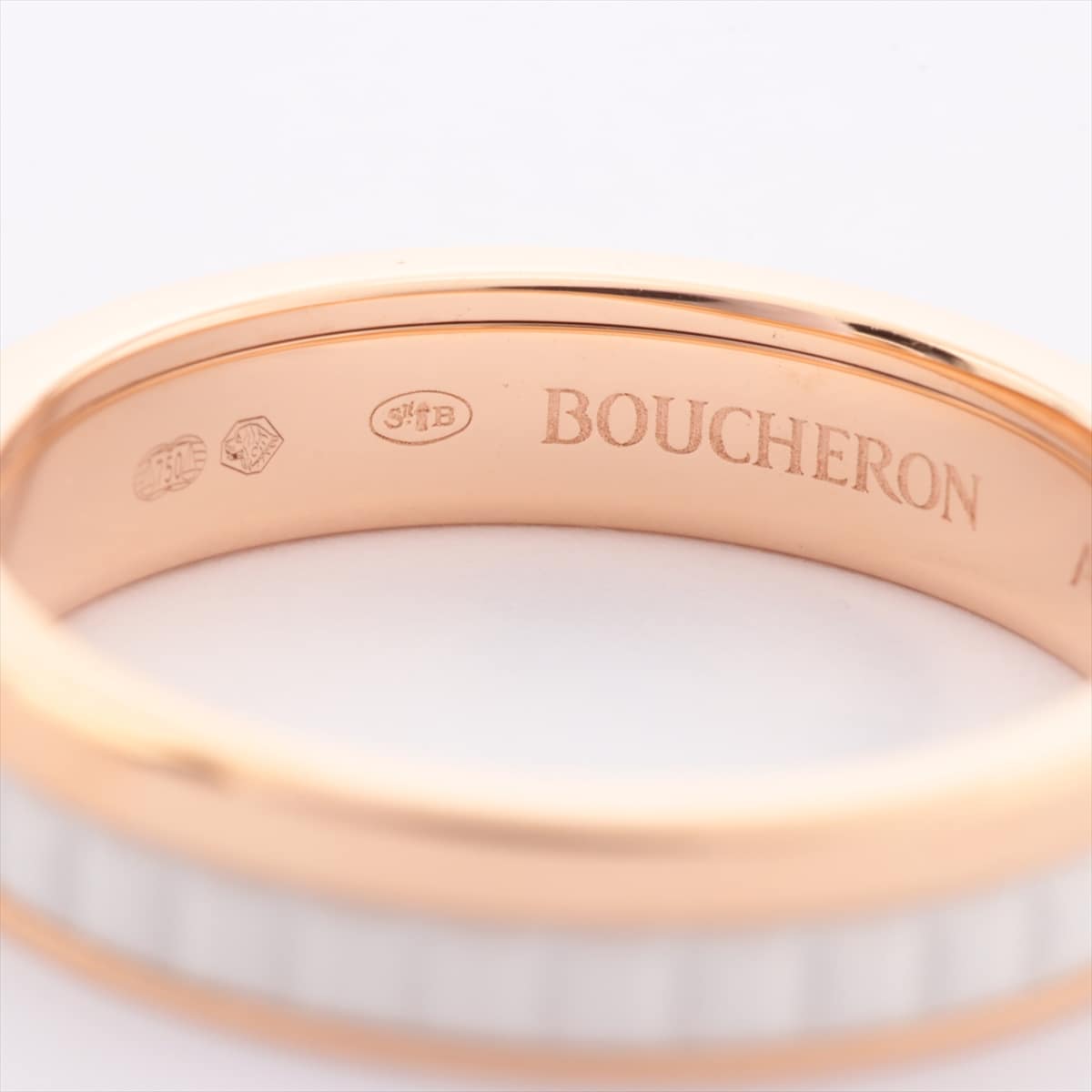 Boucheron BOUCHERON Quatre White half rings 750PG #48
