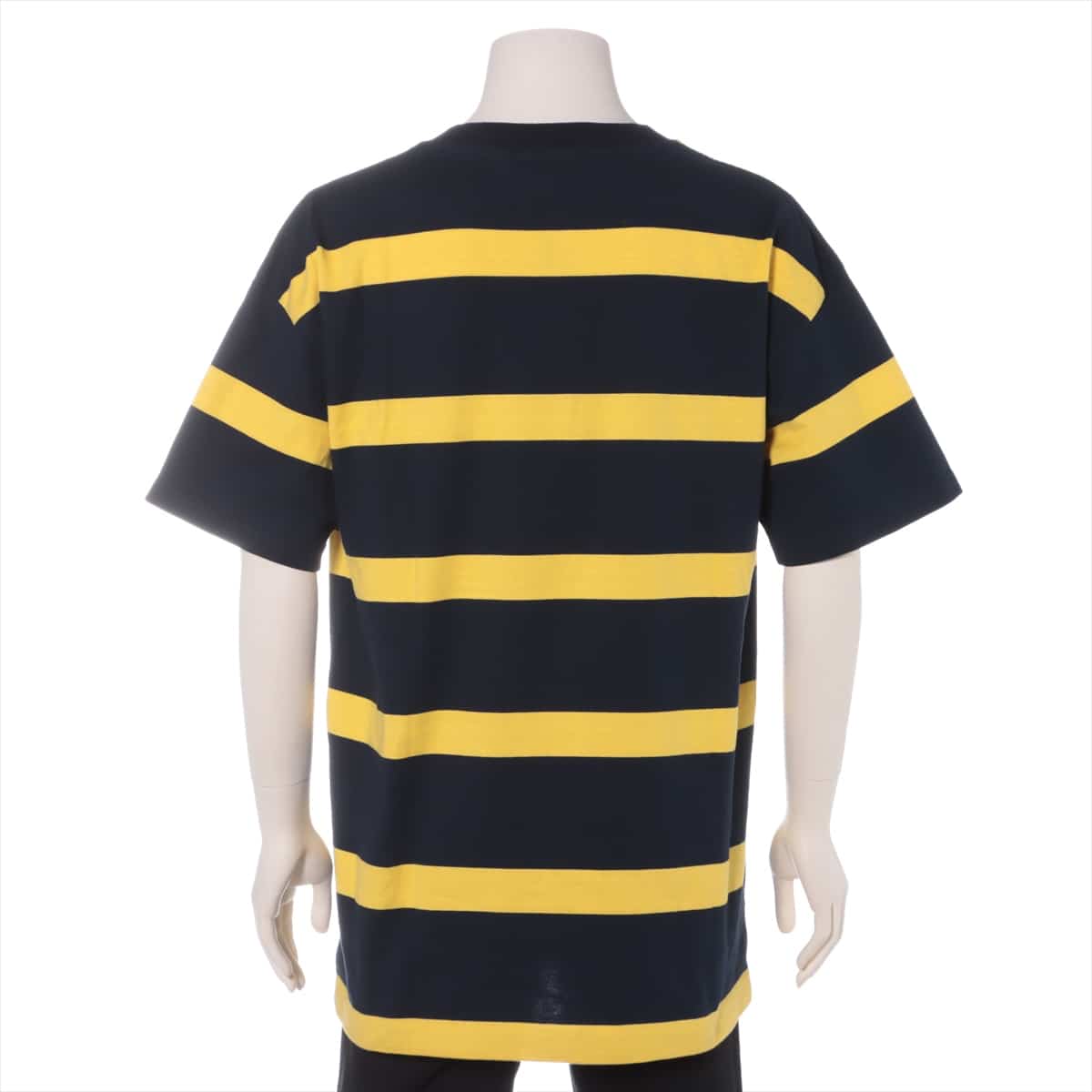 Burberry Cotton T-shirt L Men's Yellow x navy  8003062 Embroidery