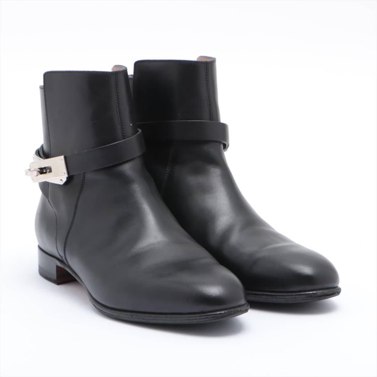 Hermès Neo Leather Boots 36 Ladies' Black Kelly metal fittings Resoled