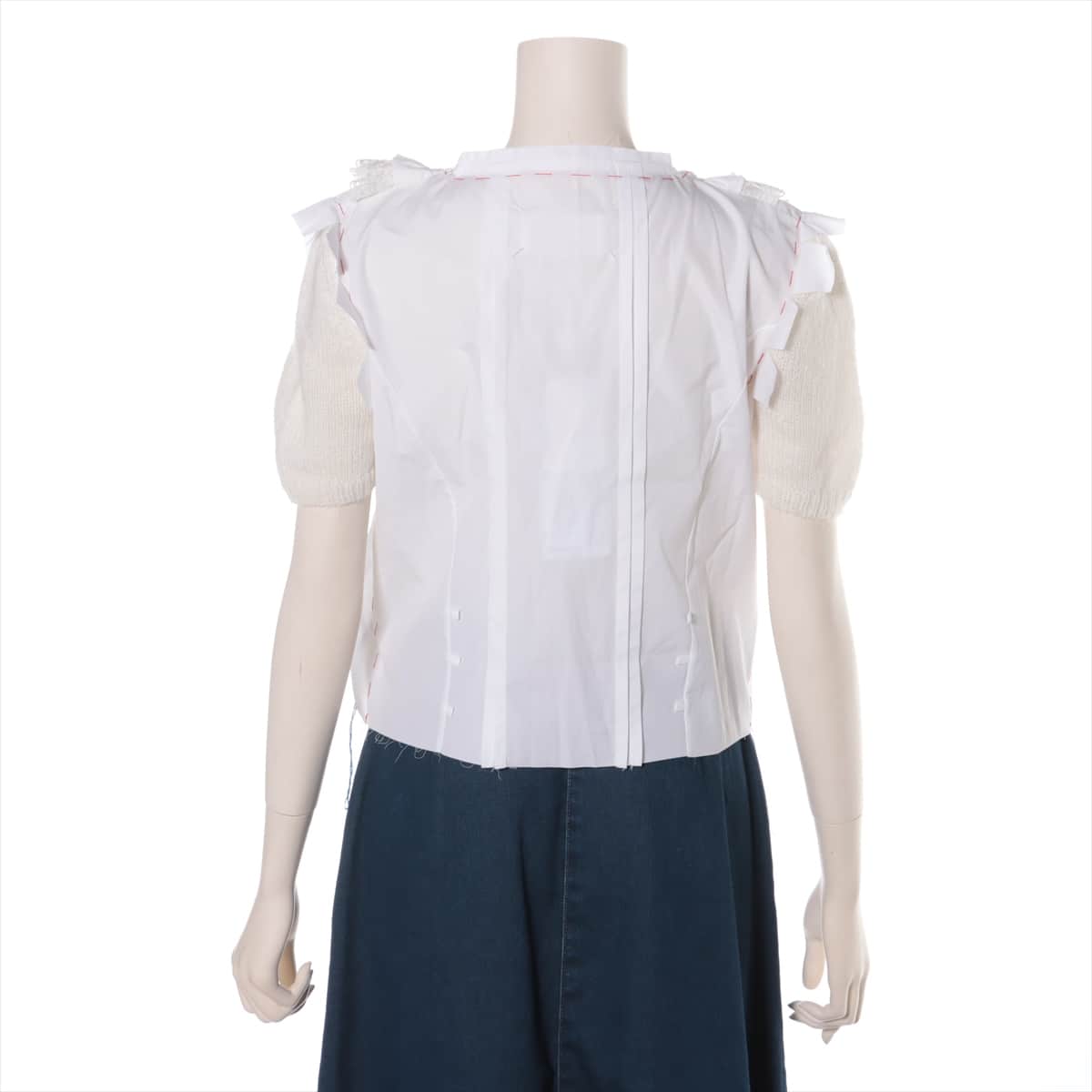 Maison Margiela Acrylic * Nylon Short Sleeve Knitwear S Ladies' White  tagged