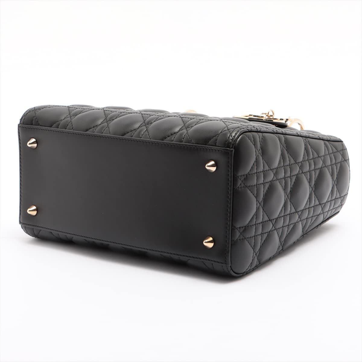 Christian Dior Lady Dior Cannage Leather 2way handbag Black