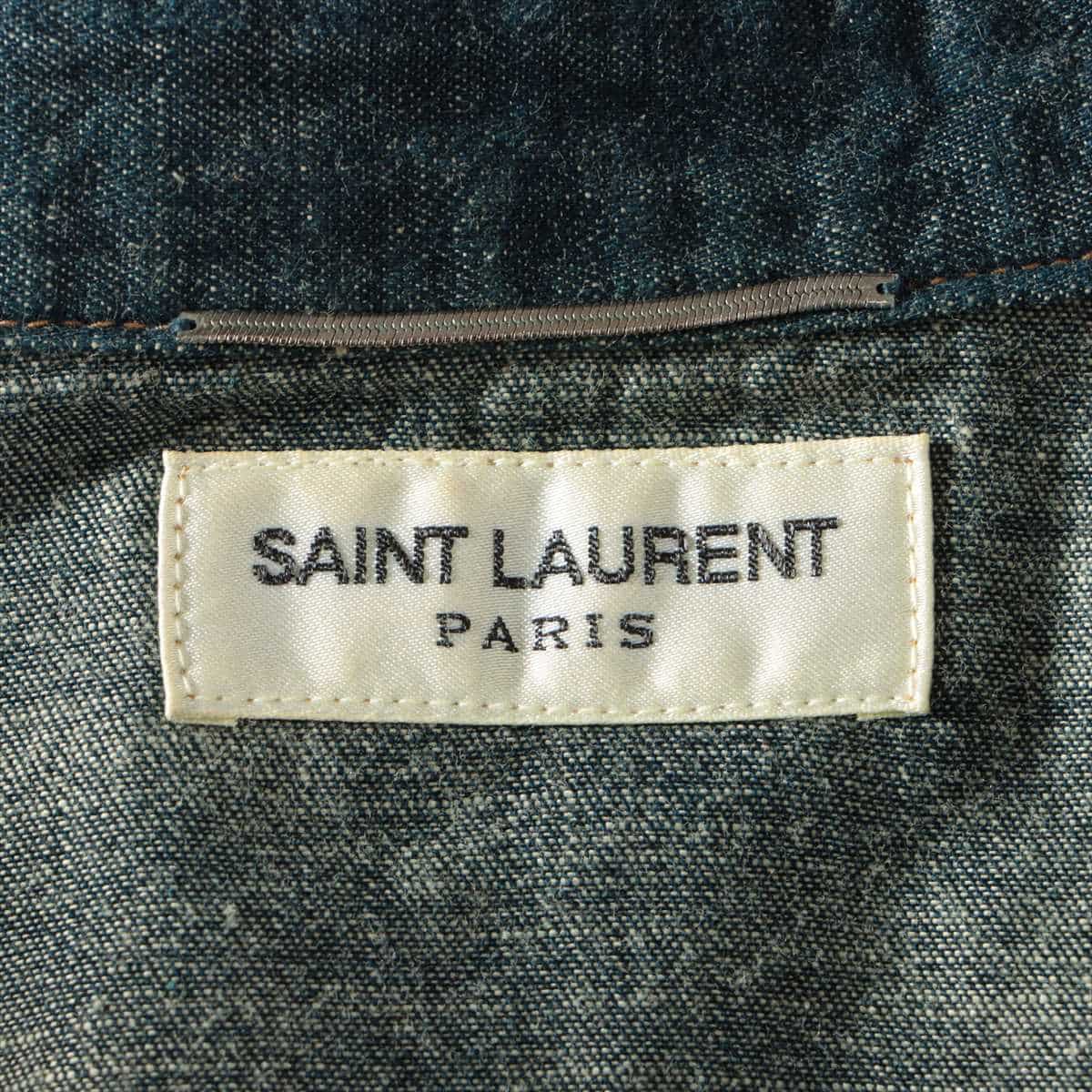 Saint Laurent Paris 15 years Cotton Denim shirt S Men's Navy blue