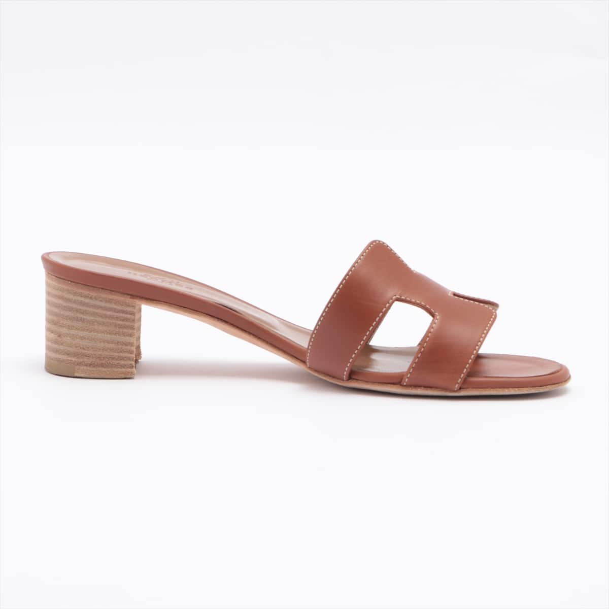 Hermès Oran Leather Sandals 36 Ladies' Brown