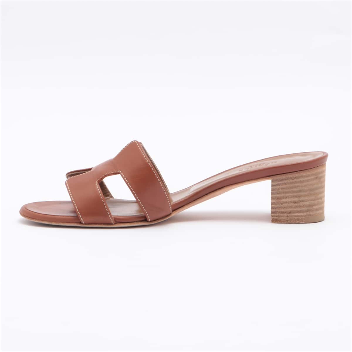 Hermès Oran Leather Sandals 36 Ladies' Brown