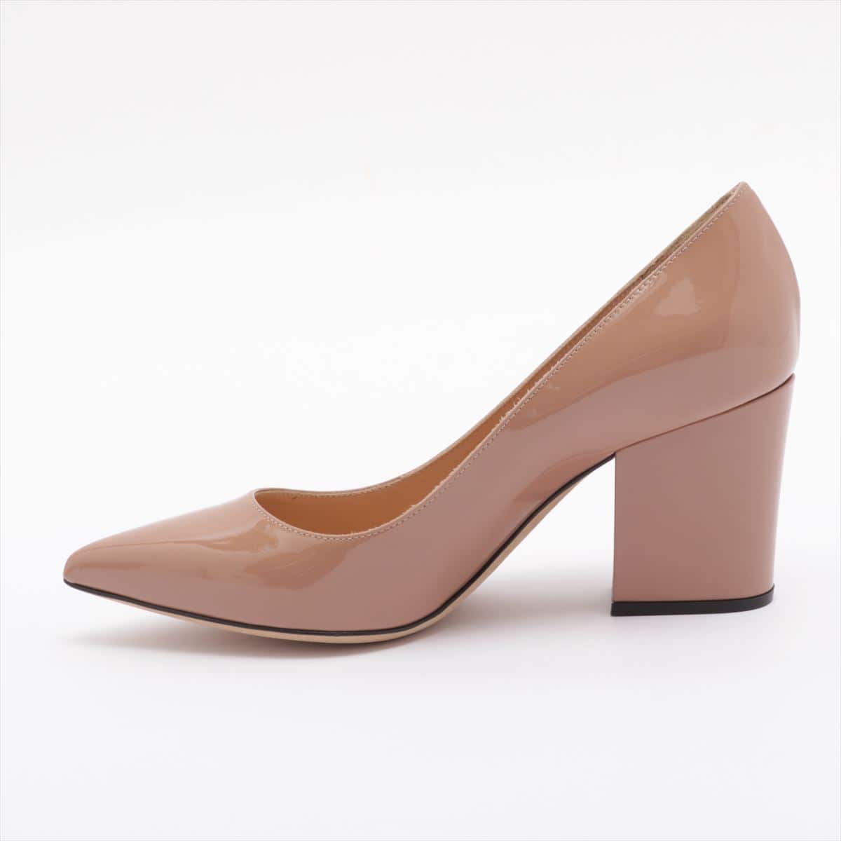 Sergio Rossi Patent leather Pumps 36 1/2 Ladies' Beige Pointed toe