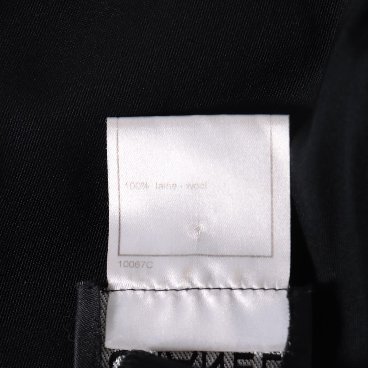 Chanel 00T Wool Slacks 40 Ladies' Black  Coco Button