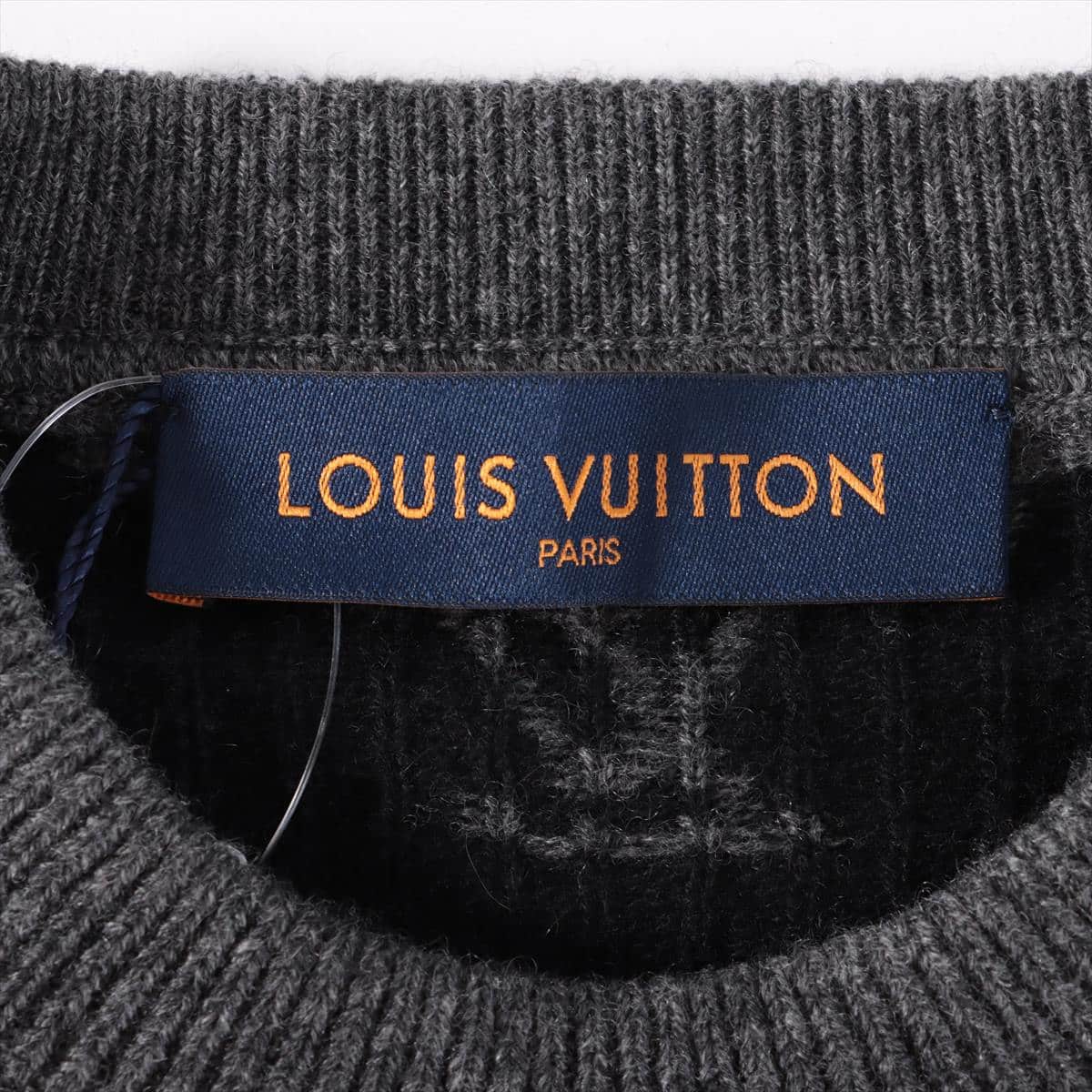 Louis Vuitton Wool & cashmere Sweater S Men's Grey  Monogram