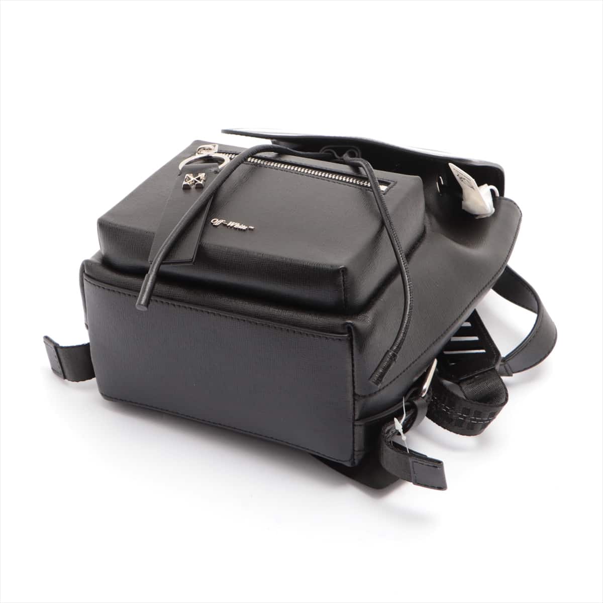 Off-White Leather Backpack Black