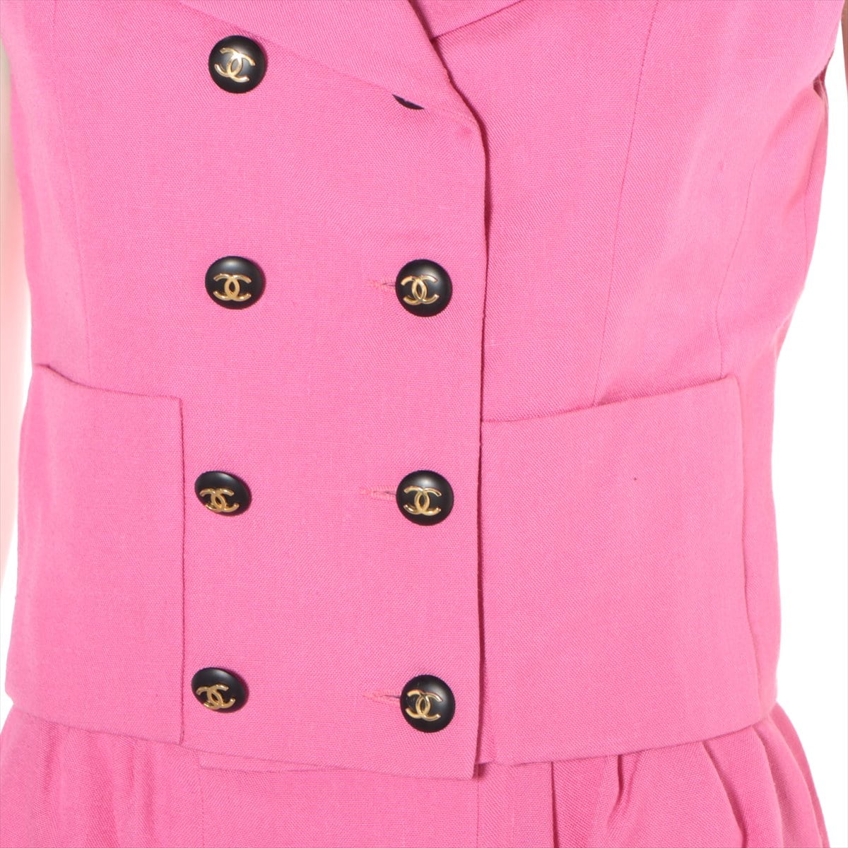 Chanel Rayon Setup 36/36 Ladies' Pink  Coco Button