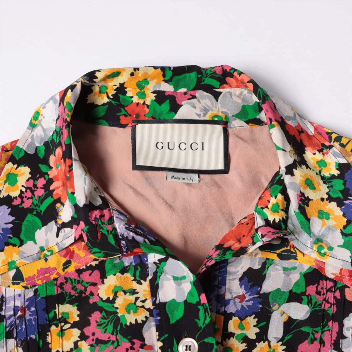Gucci 17 years Silk Blouse 40 Ladies' Multicolor  498638 floral Bowtie