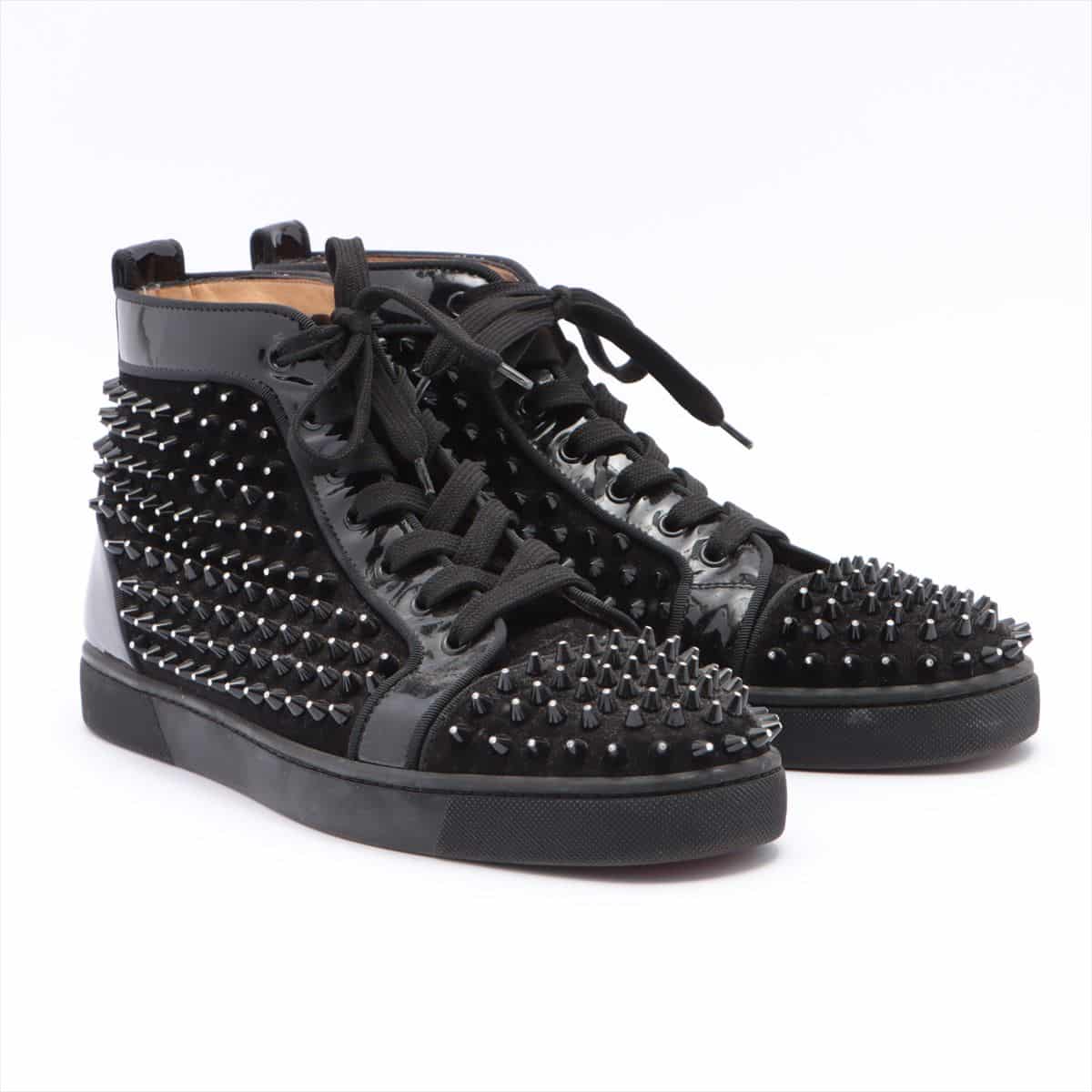 Christian Louboutin Suede High-top Sneakers 43 Men's Black Studs