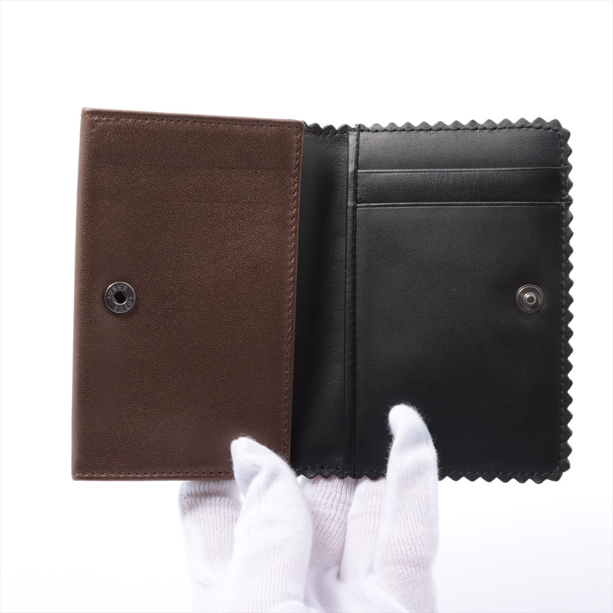 Loewe Anagram Leather Card case Beige