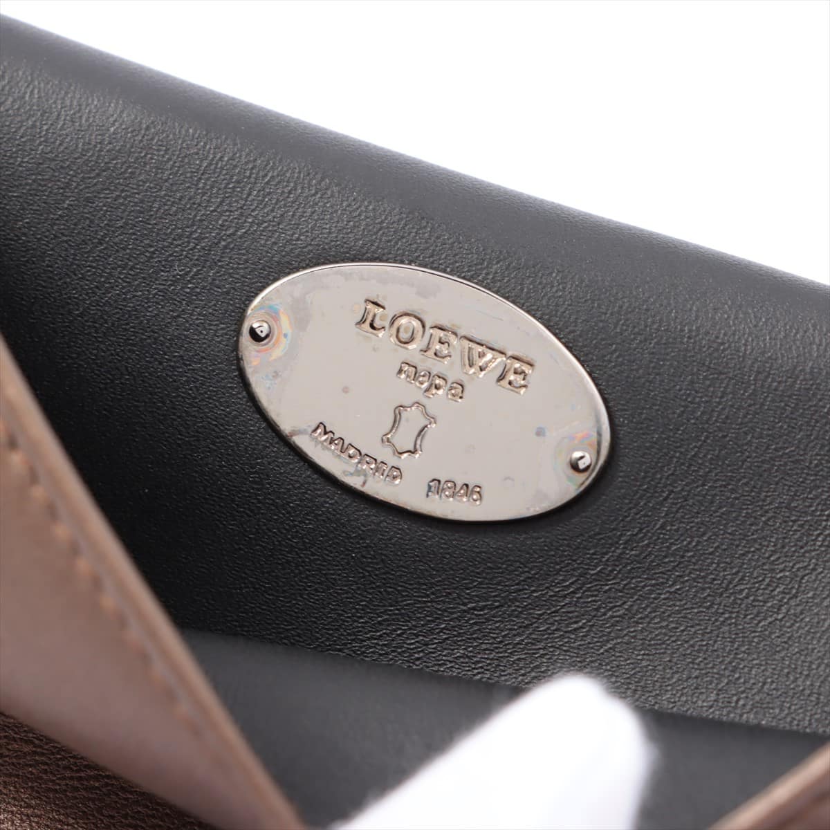 Loewe Anagram Leather Card case Beige