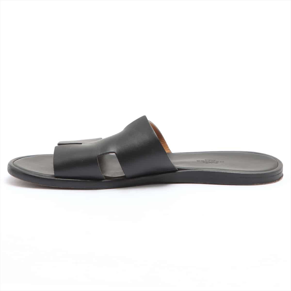 Hermès Izmir Leather Sandals 43 Men's Black