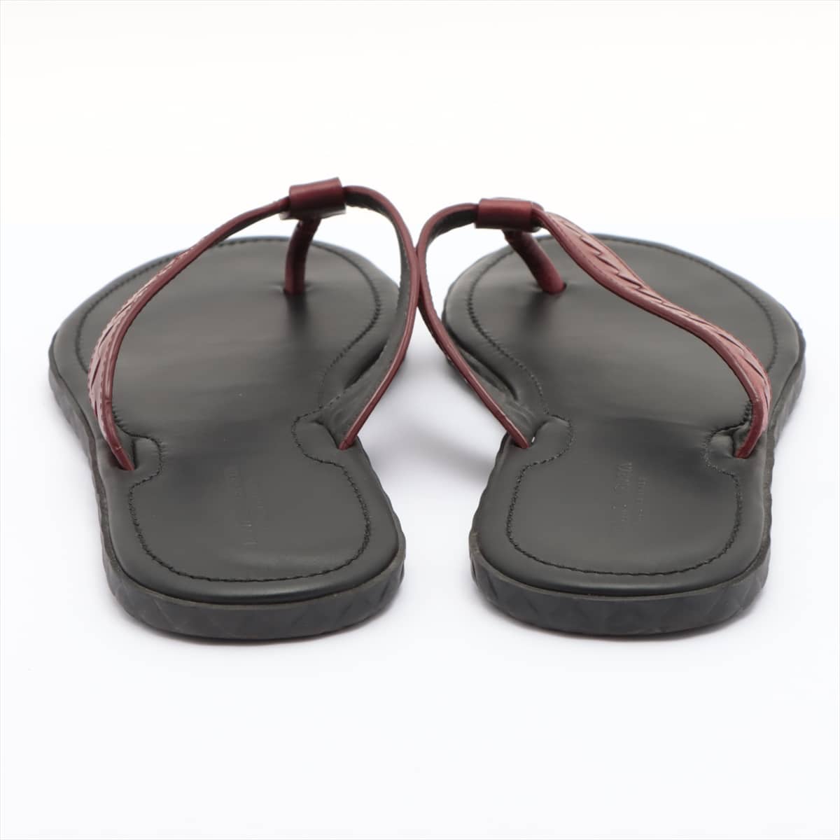 Bottega Veneta Leather Sandals 43 Men's Red x Black