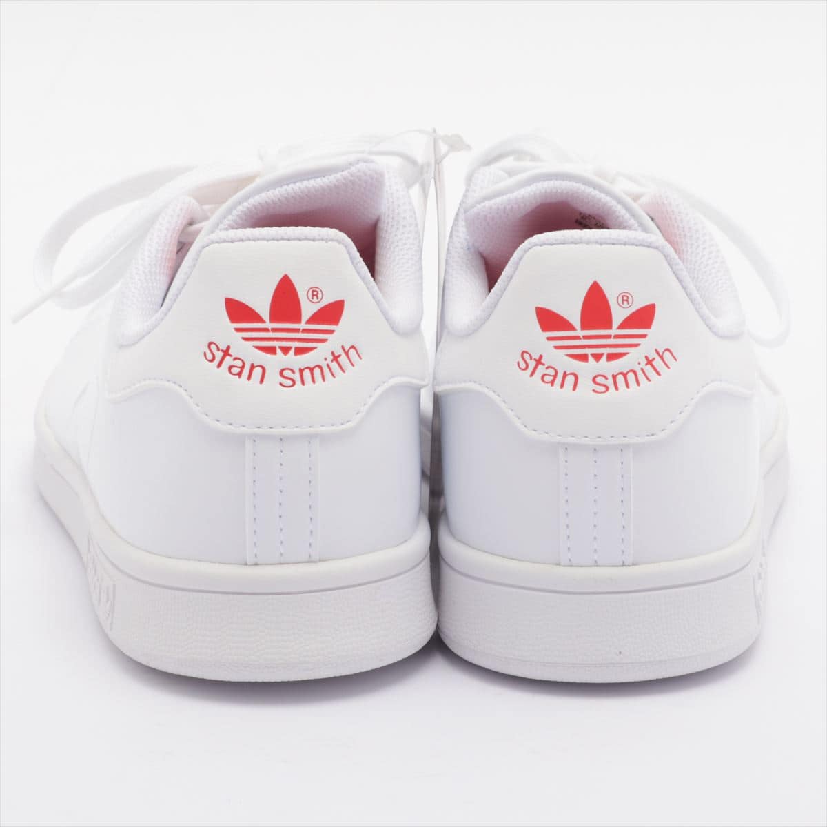 Adidas Faux leather Sneakers JPN24.5 Ladies' Red x white FY4481 Stan Smith Insoles outside