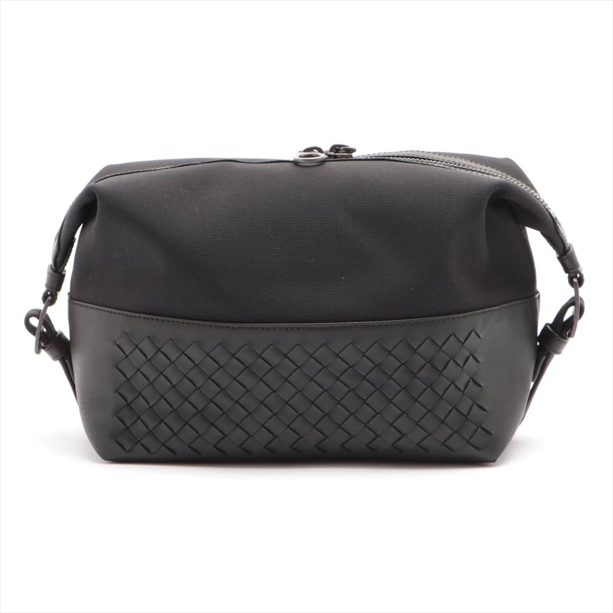 Bottega Veneta Intrecciato Nylon & leather Second bag Black