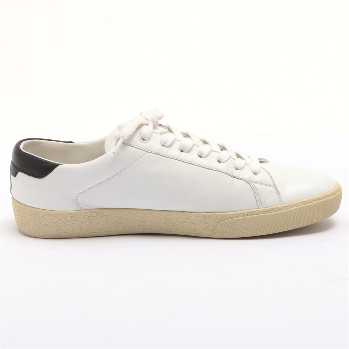 Saint Laurent Paris Classic Leather Sneakers 42 Men's White 610685