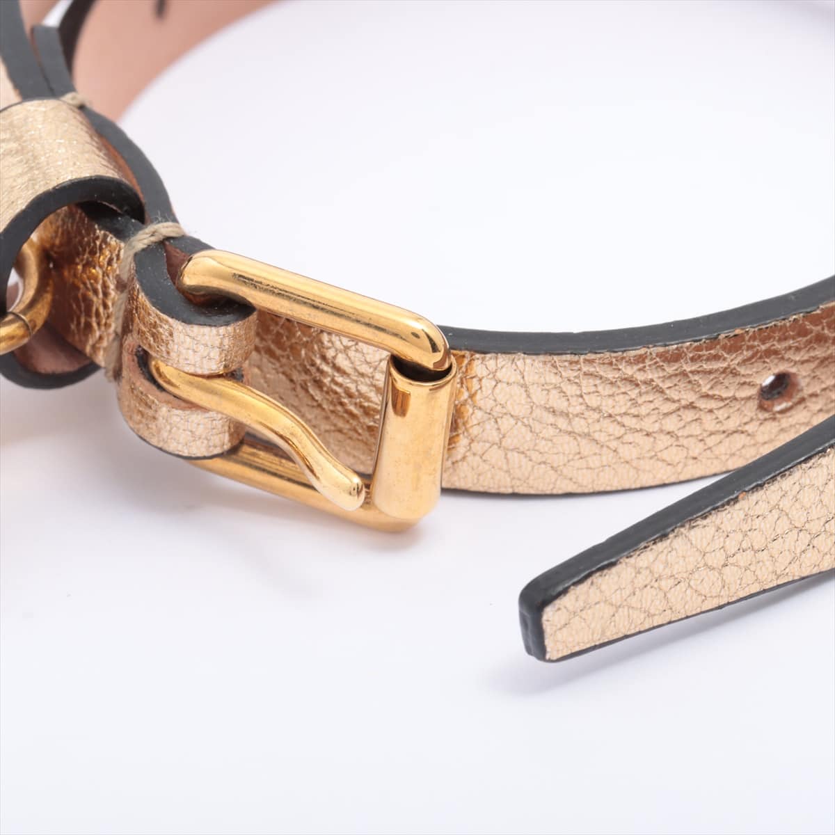Alexander McQueen Bracelet Leather Gold