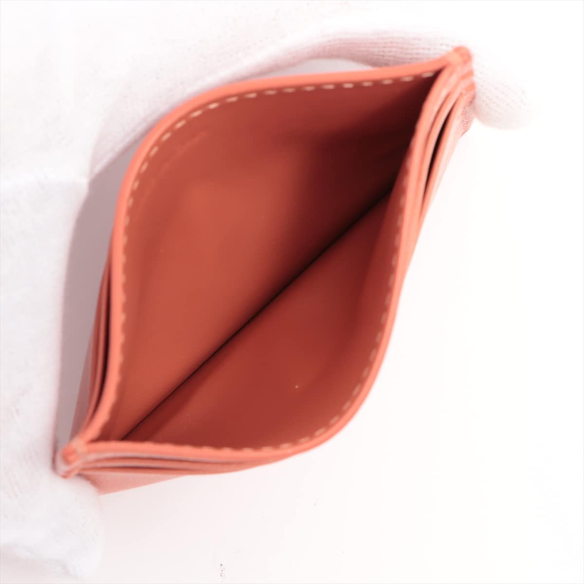 CELINE Leather Coin case Pink zipper fluff