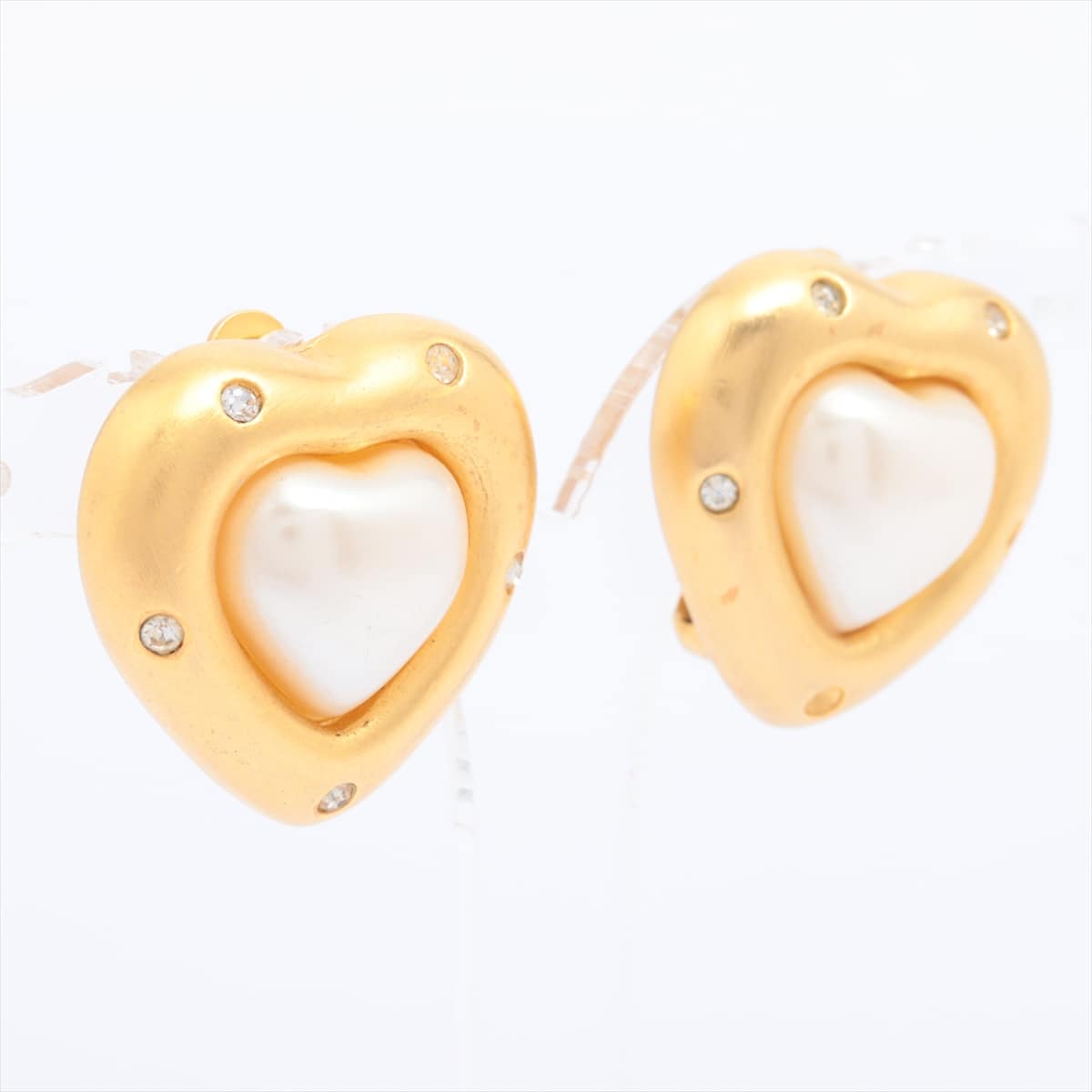 Givenchy hearts Earrings (for both ears) GP×inestone Gold