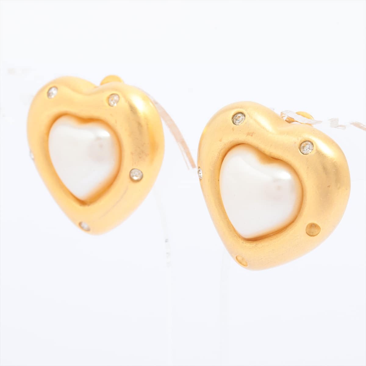 Givenchy hearts Earrings (for both ears) GP×inestone Gold
