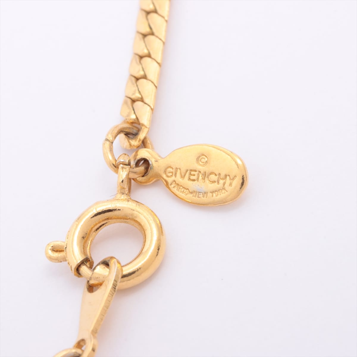 Givenchy Logo Necklace GP×inestone Gold