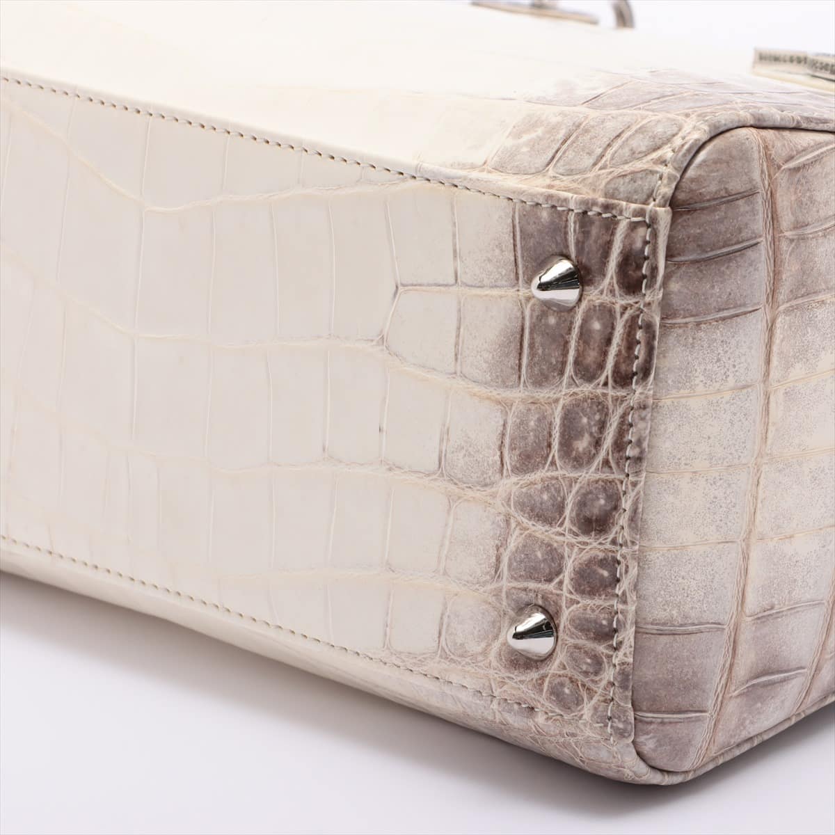 Christian Dior Lady Dior Crocodile 2way handbag White Himalaya