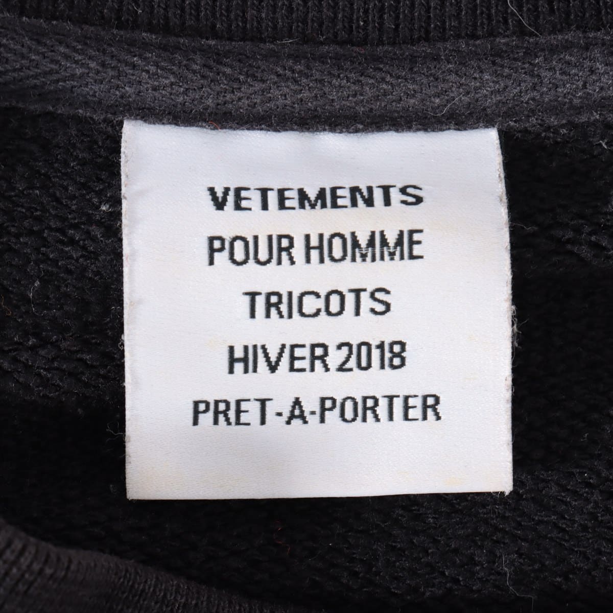 Vetements 17AW Cotton & polyester Basic knitted fabric M Men's Black  Baseball logo embroidery