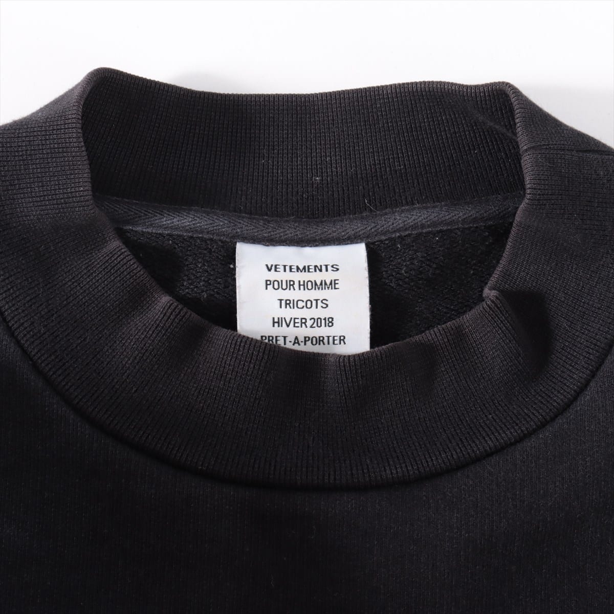Vetements 17AW Cotton & polyester Basic knitted fabric M Men's Black  Baseball logo embroidery