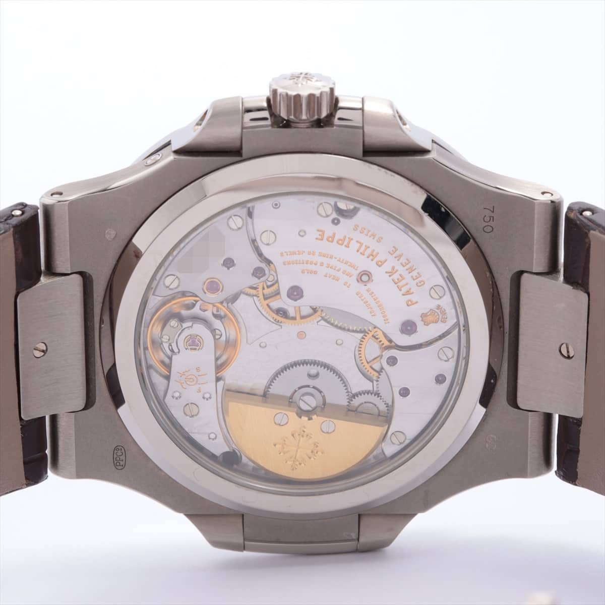 Patek Philippe Nautilus 5712G-001 750 & leather AT Gray-Face