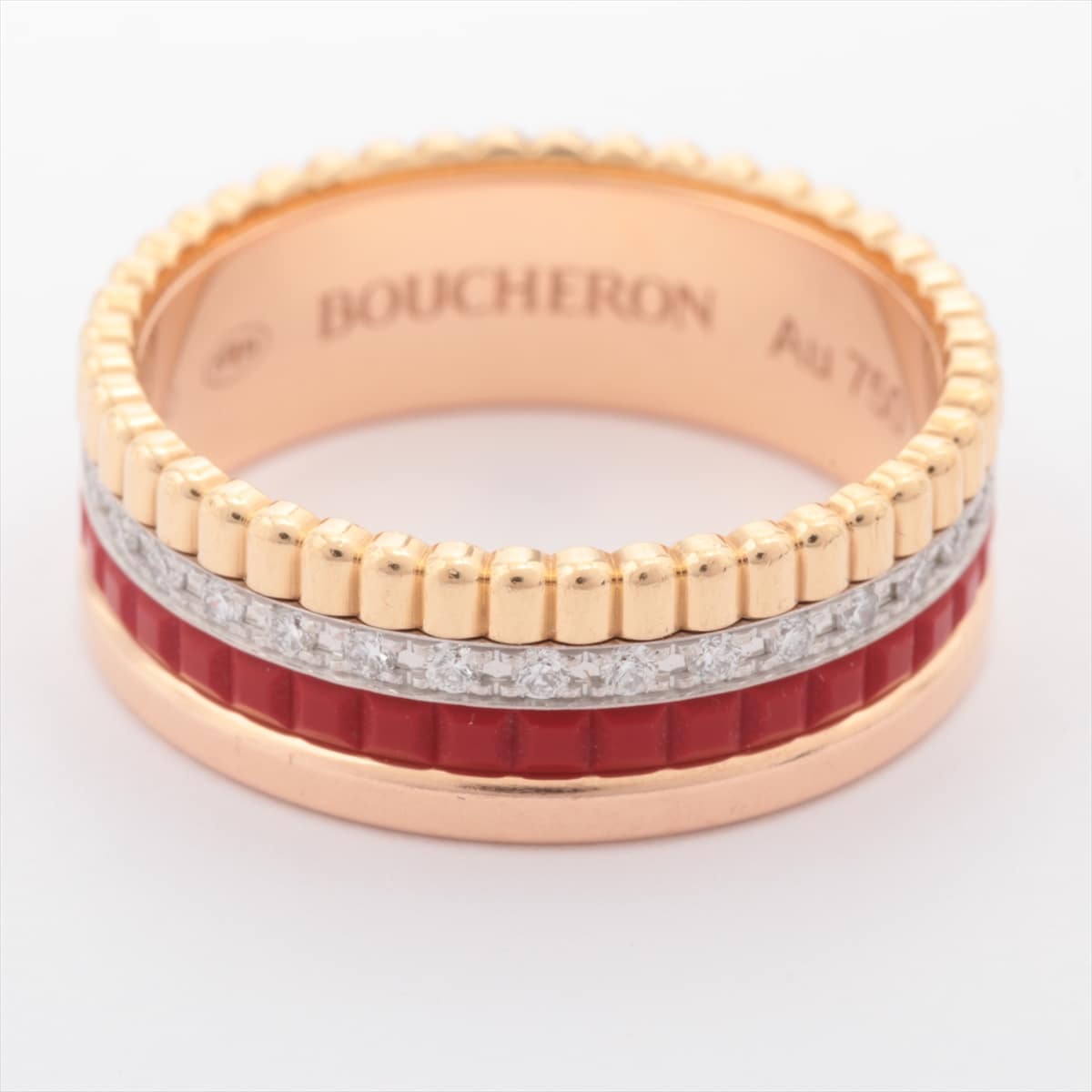 Boucheron BOUCHERON Quatre Red Diamond rings small 750YG×PG×WG #52