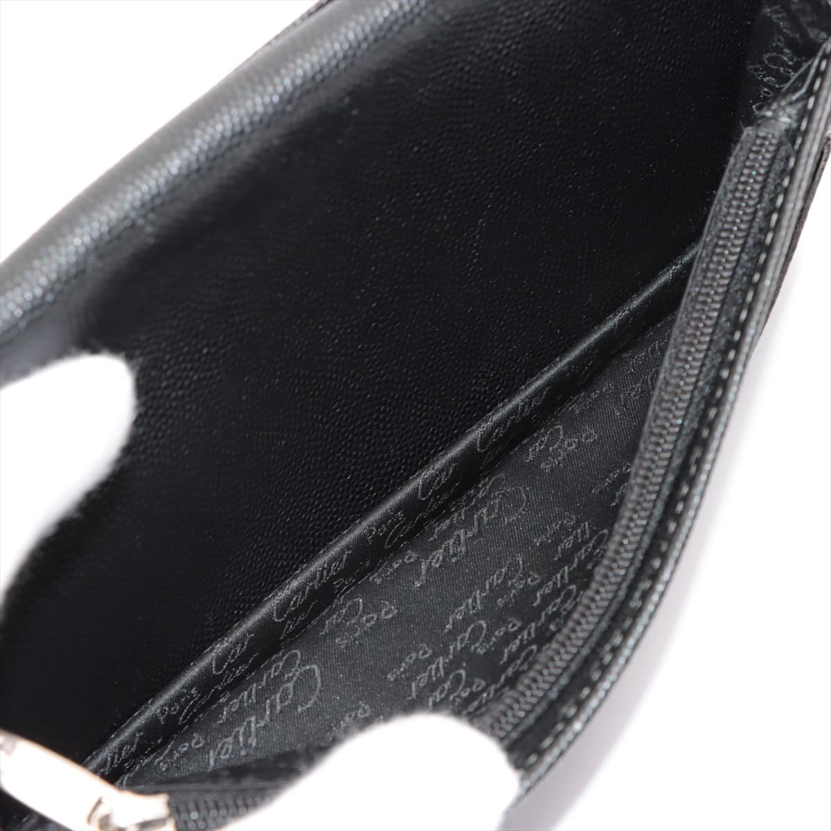 Cartier Santos Leather Wallet Black