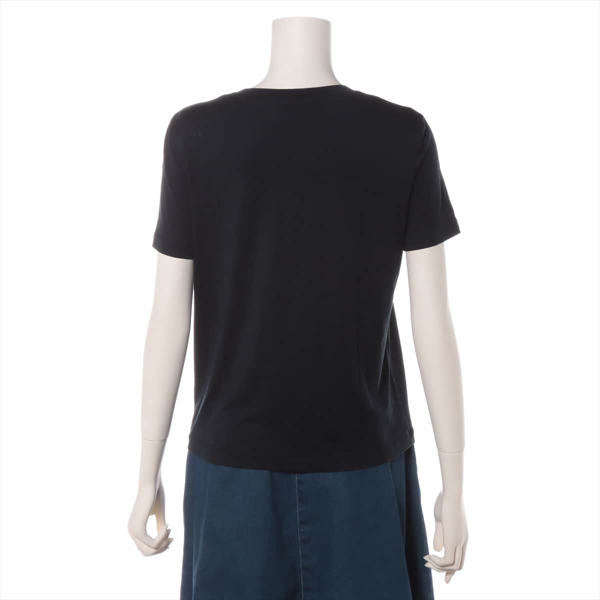 Hermès Margiela Silk T-shirt 38 Ladies' Black
