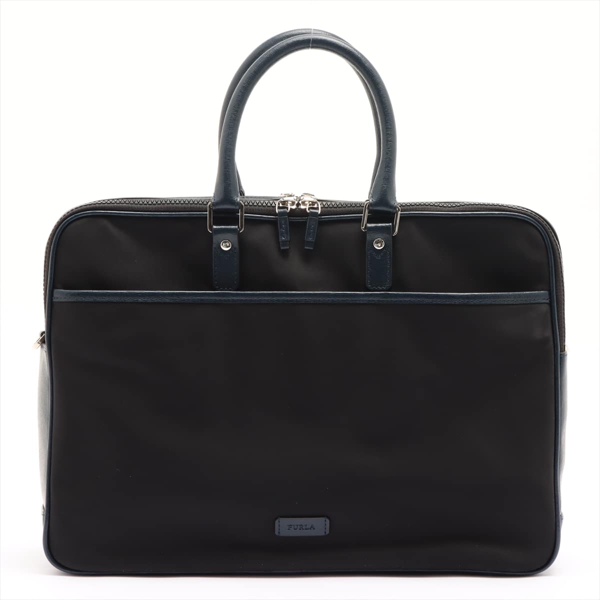 FURLA Nylon & leather 2WAY Businessbag Black x Navy