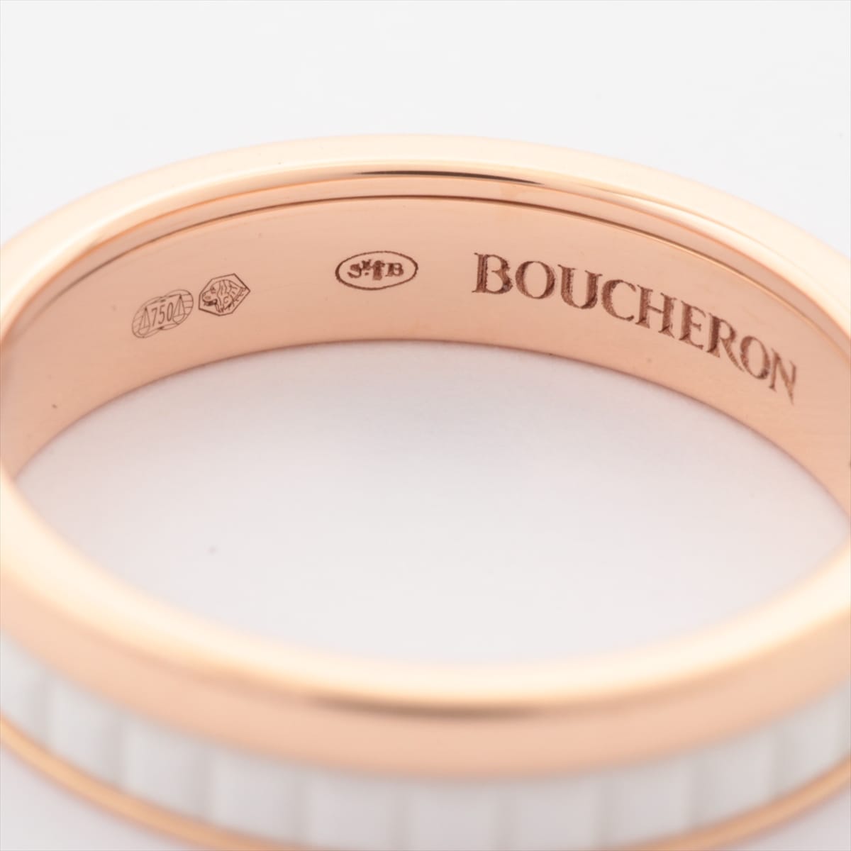 Boucheron BOUCHERON Quatre White half rings 750PG #47