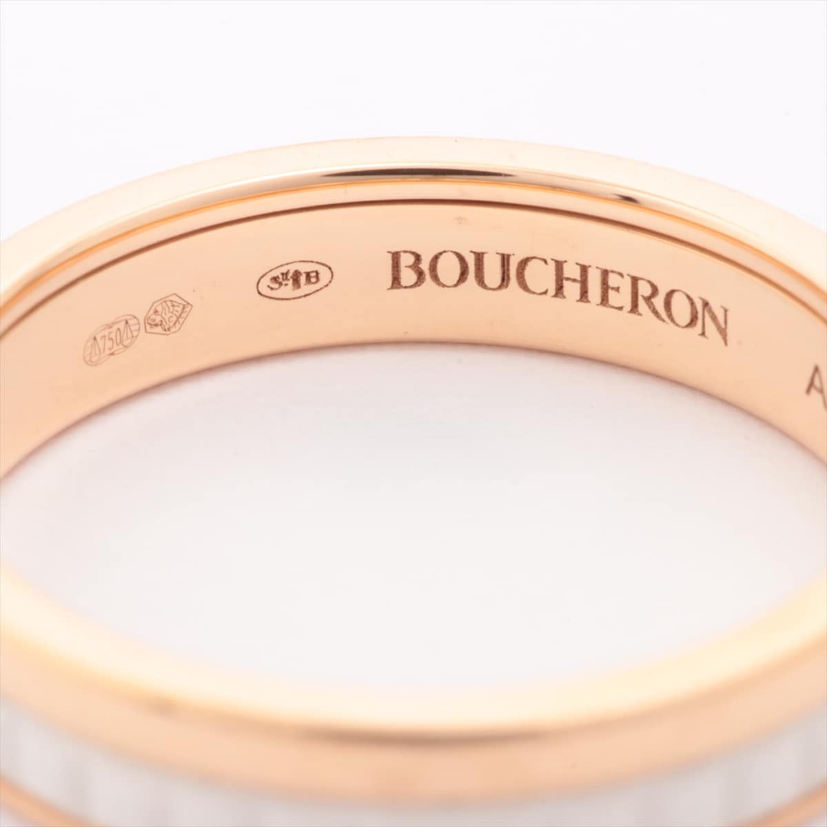 Boucheron BOUCHERON Quatre White half rings 750PG #51