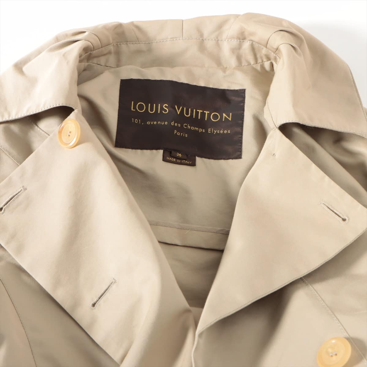 Louis Vuitton RW071B Cotton & polyester Balmacaan 36 Ladies' Beige