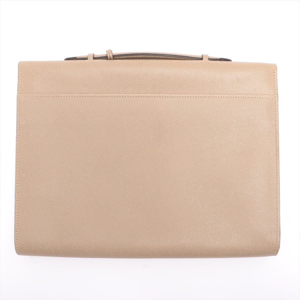 Valextra Leather Briefcase Beige The edge is slightly solid