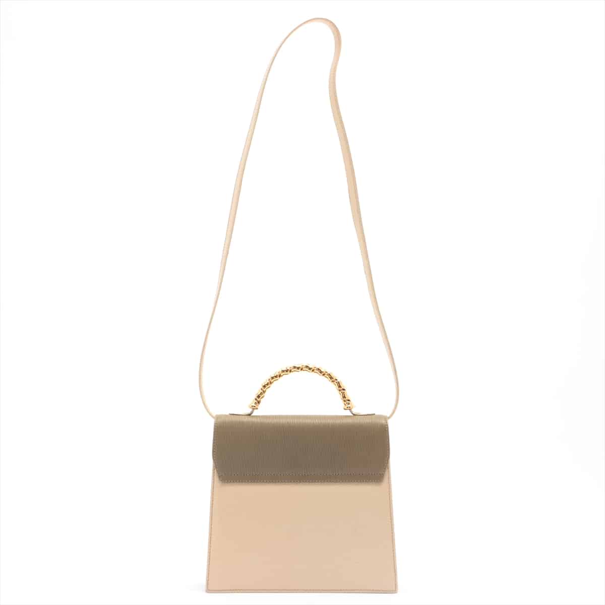 Loewe Velazquez Leather 2way handbag Beige